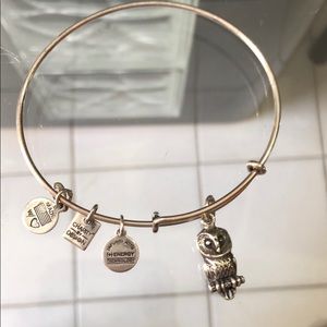 Used Alex and Ani ode to the owl charity bangle